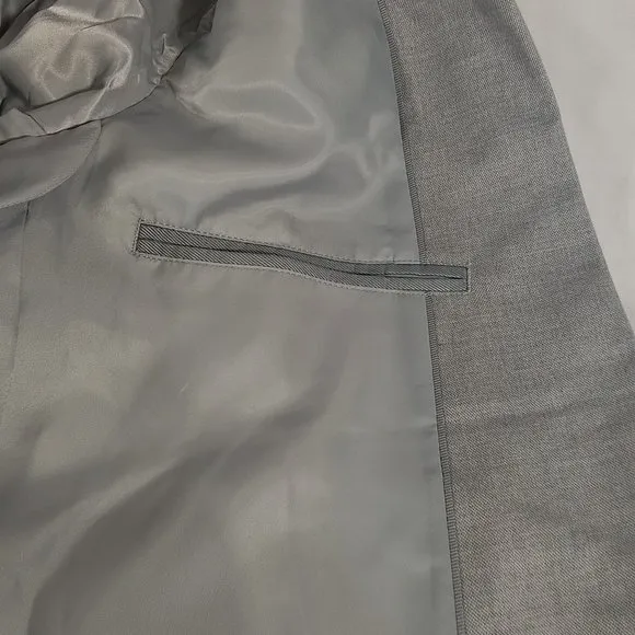 Men's J Ferrar Super Slim Fit Single Breasted Suit Jacket Grey Size: 44L- NWT