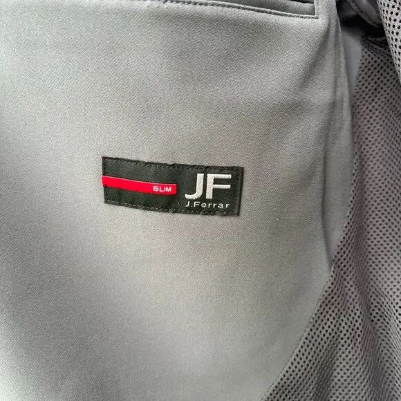 Men's JF J Ferrar 360 Washable Slim Fit Suit, Jacket &amp; Pants, Gray,  Size Large
