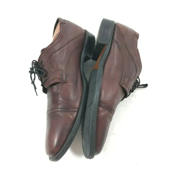 Men’s JOHNSTON &amp; MURPHY Brown Red Sheepskin 9 M