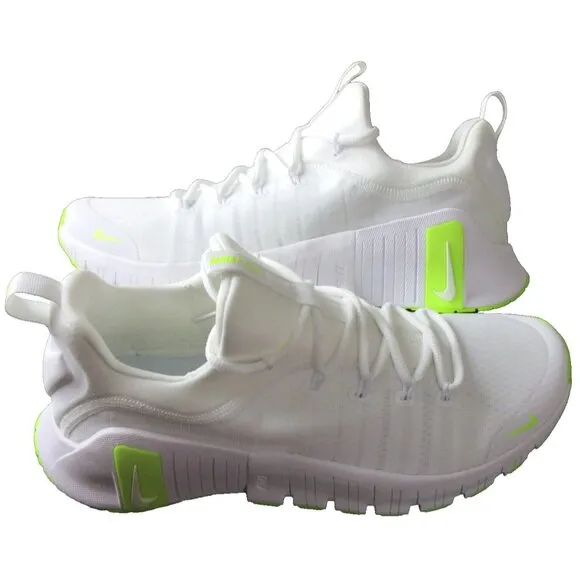 Men's Nike Free Metcon 6 Running Training Shoes White Volt Sizes NIB