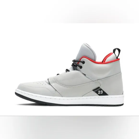 Mens Nike Jordan Fadeaway NEW Size 12 🔥 Wolf Grey Red Shoes Sneaker Air Jordans