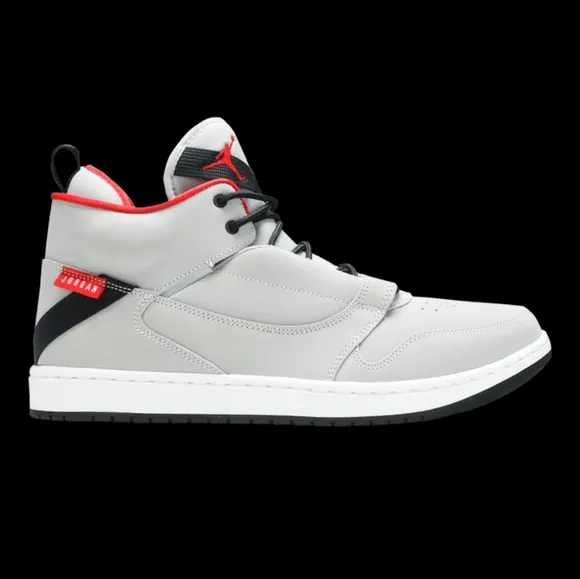 Mens Nike Jordan Fadeaway NEW Size 12 🔥 Wolf Grey Red Shoes Sneaker Air Jordans