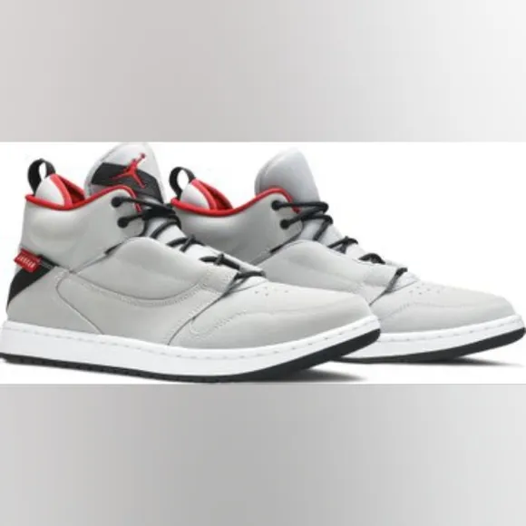 Mens Nike Jordan Fadeaway NEW Size 12 🔥 Wolf Grey Red Shoes Sneaker Air Jordans