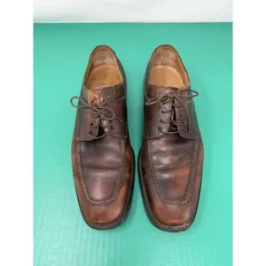 Mens Nuvola By Santoni Brown Leather Cap Toe Comfort Dress Oxfords Size 8.5