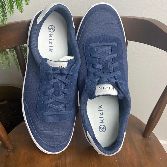 Men's Prague Dusk Blue Size 10.5 Wide Canvas and Suede
