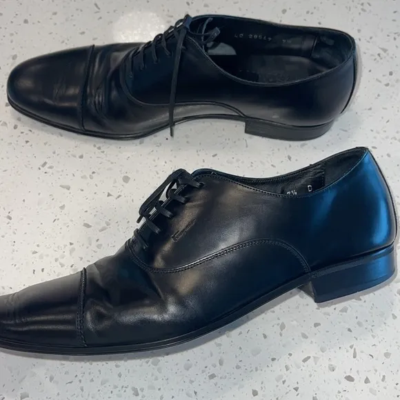 Mens Salvator Ferragamo Cap Toe Leather Oxfords, sz 7.5