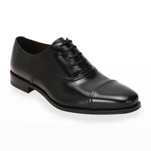 Mens Salvator Ferragamo Cap Toe Leather Oxfords, sz 7.5
