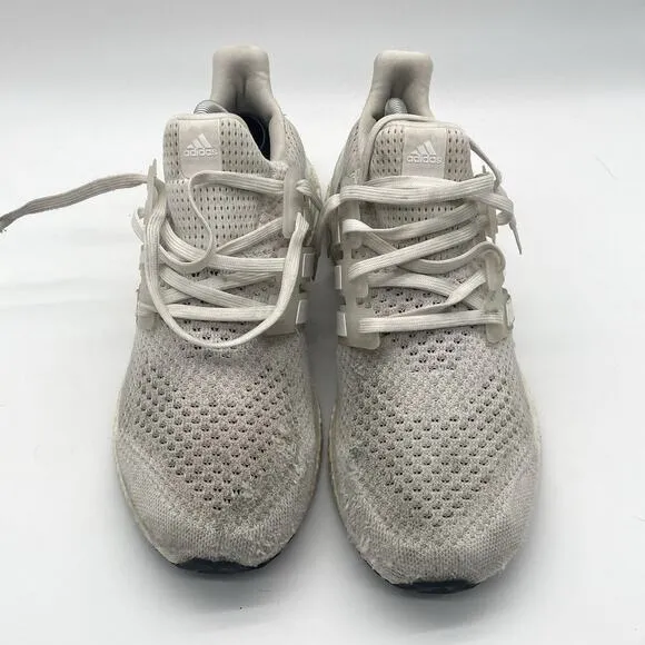 Mens Size 10 Adidas Ultra Boost 1.0 Triple White HQ4202 Running Shoes Sneakers