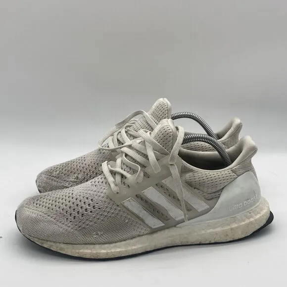 Mens Size 10 Adidas Ultra Boost 1.0 Triple White HQ4202 Running Shoes Sneakers