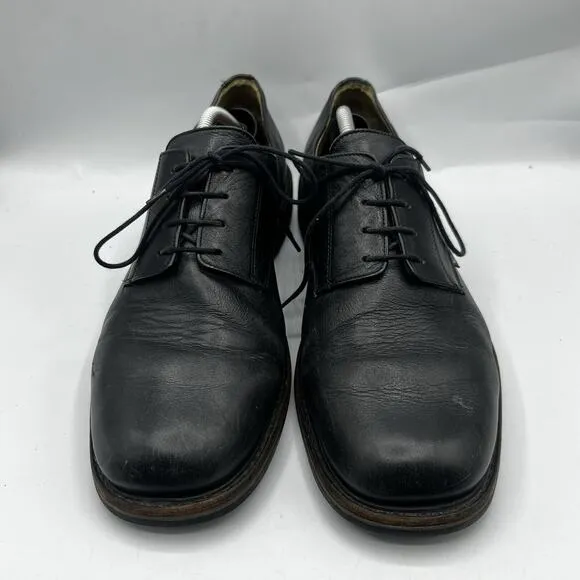 Mephisto Air Relax Cap Toe Size 11 Black Leather Oxfords Goodyear Caoutchouc