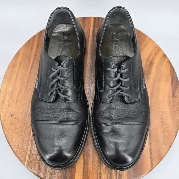 Mephisto Melchior Oxfords Men's 10.5 Black Leather Cap Toe Lace Up Dress Shoes