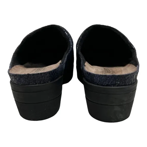 Mephisto Satty Blue Crush Leather Slip On Comfort Clogs Women’s 40