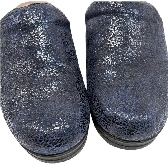 Mephisto Satty Blue Crush Leather Slip On Comfort Clogs Women’s 40