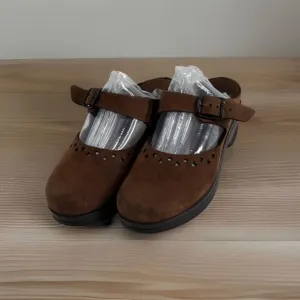 Mephisto Sz 6 Mobils Sabatina clogs Brown Leather Slip On Mary Jane Mules