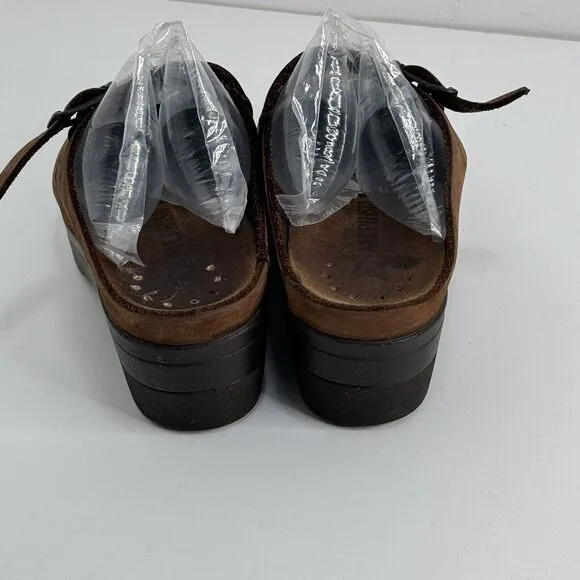 Mephisto Sz 6 Mobils Sabatina clogs Brown Leather Slip On Mary Jane Mules