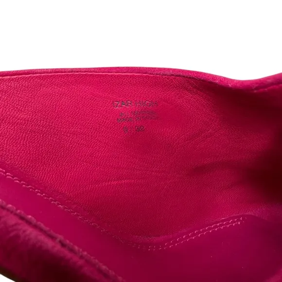 Mercedes Castillo | Izar High Asymmetrical Sandal in Fuschia Pink Suede 39