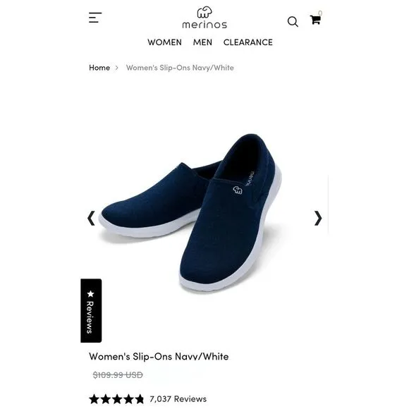 Merinos Slip-Ons Navy/White