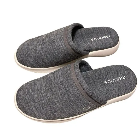 Merinos Slippers Clog Mules Women’s 10 EU 40 Gray Australian Wool Chunky Comfort