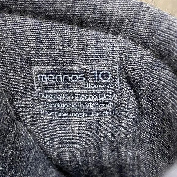 Merinos Slippers Clog Mules Women’s 10 EU 40 Gray Australian Wool Chunky Comfort