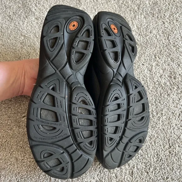 MERRELL Encore Gust Slip On Clogs Mens 10 Black Leather Casual Comfort Shoes