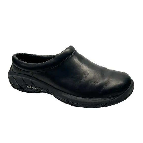 MERRELL Encore Nova 4 Leather Clogs Mules Slip On Black Womens Sz 10.5