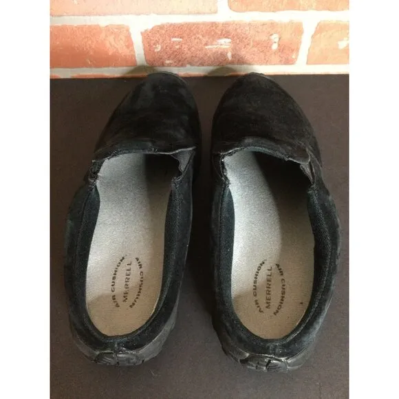 Merrell Jungle Slide Midnight Mens Suede Slip-On Shoes Comfort Performance Black