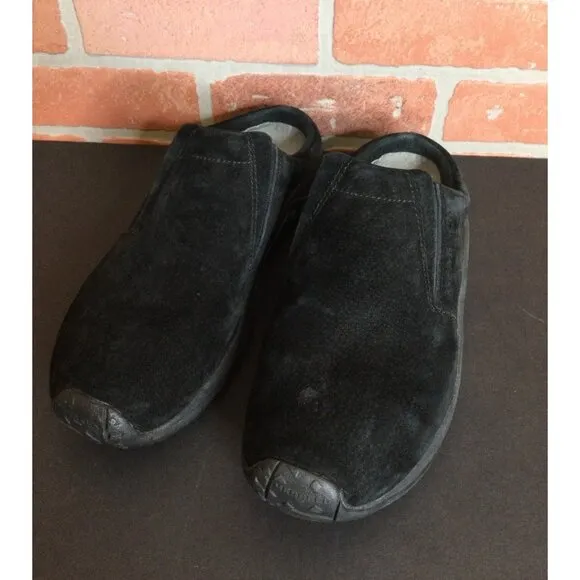 Merrell Jungle Slide Midnight Mens Suede Slip-On Shoes Comfort Performance Black