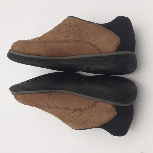 Merrell Men Brown Slip-On Shoes Topo Perf Moc Stone Performance Work Wear Hiking