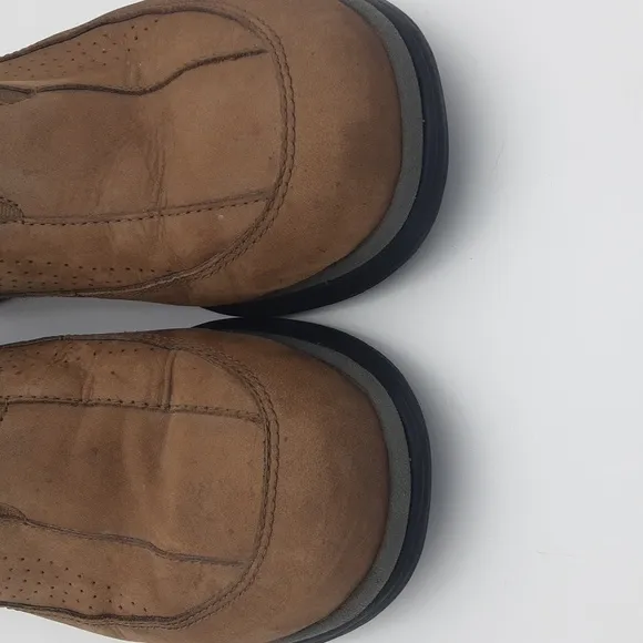 Merrell Men Brown Slip-On Shoes Topo Perf Moc Stone Performance Work Wear Hiking
