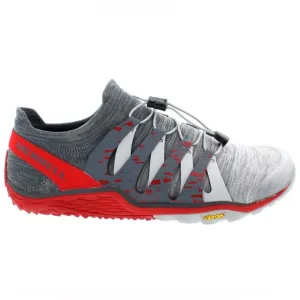 Merrell Mens Bare Access Hyperlock Flex Knit Running Shoes Size 11.5 Gray Red