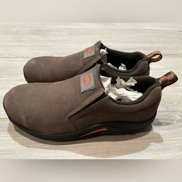 Merrell Men's Jungle Leather Slip-On Shoe in Dark Earth - size 9