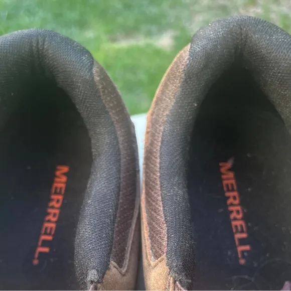 Merrell Moab Adventure Moc All-terrain Brown Leather Loafer J91837 Sz 11.5 Wide