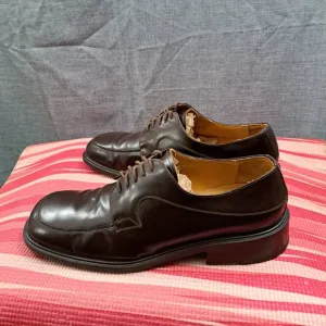 MEZLAN 'Alcoy' Brown Leather Apron Toe Oxfords Men Sz. 12M - Made in Spain