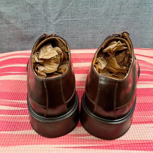 MEZLAN 'Alcoy' Brown Leather Apron Toe Oxfords Men Sz. 12M - Made in Spain