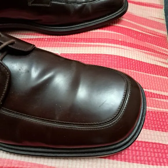 MEZLAN 'Alcoy' Brown Leather Apron Toe Oxfords Men Sz. 12M - Made in Spain