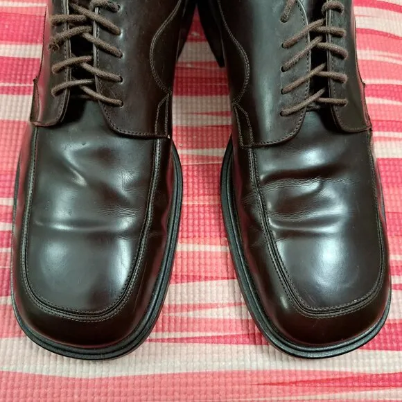 MEZLAN 'Alcoy' Brown Leather Apron Toe Oxfords Men Sz. 12M - Made in Spain