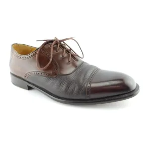 MEZLAN Brown Leather Cap Toe Lace-up Oxfords Shoes 10.5