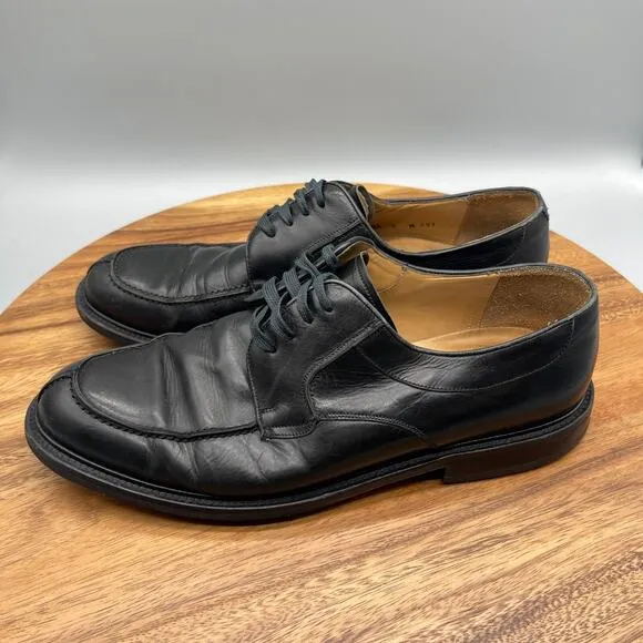 Mezlan Cordoba Oxfords Mens Size 9 W Black Leather Dress Shoes Split Toe Spain