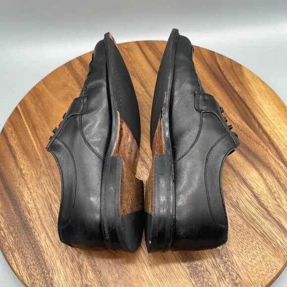 Mezlan Cordoba Oxfords Mens Size 9 W Black Leather Dress Shoes Split Toe Spain