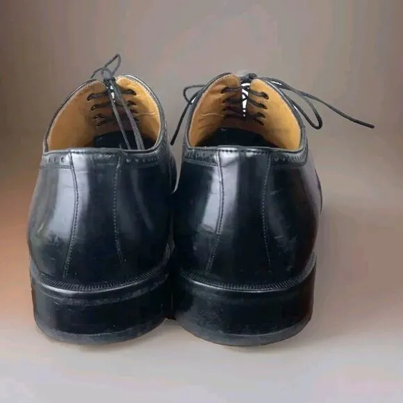 MEZLAN Mens Dress Shoes Nicola Black Leather Lace Cap Toe Oxfords Sz Size 9M