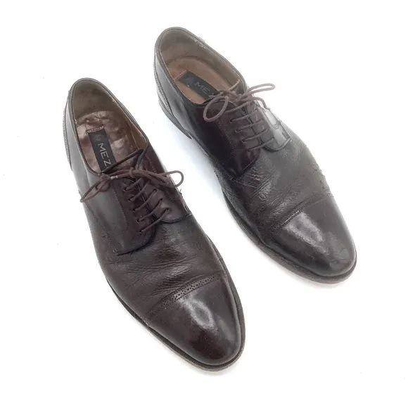 Mezlan Mens Leather Brogue Cap Toe Oxfords Shoe Orbison Espresso Brown S…