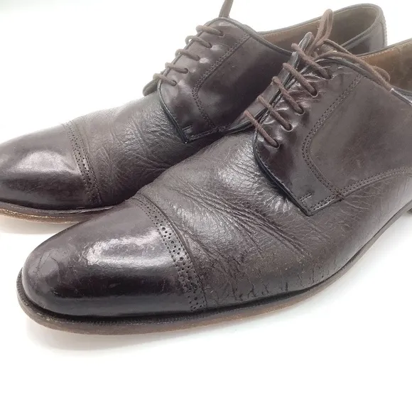 Mezlan Mens Leather Brogue Cap Toe Oxfords Shoe Orbison Espresso Brown S…