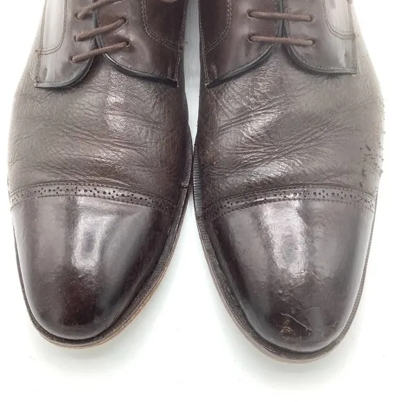 Mezlan Mens Leather Brogue Cap Toe Oxfords Shoe Orbison Espresso Brown S…