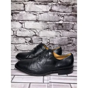 Mezlan Nicola Black Leather Lace Up Cap Toe Oxfords Shoes Men’s Sz 10M US/43EU