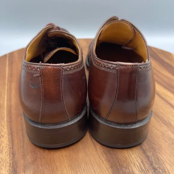 Mezlan Nicola Oxfords Mens 10 M Brown Leather Cap Toe Lace Up Dress Shoes