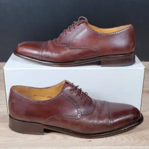 Mezlan Nicola Oxfords Shoes Mens Size 12 M Brown Leather Cap Toe Brogue Spain