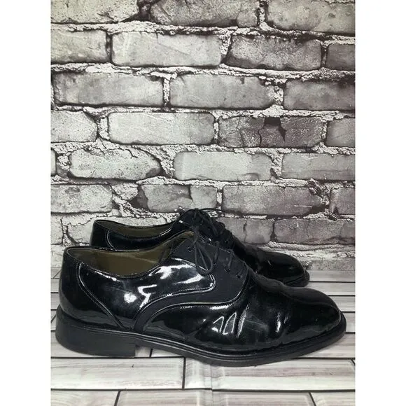 Mezlan Opera Black Patent Exquisite Upscale Designer Tuxedo Oxfords Shoes Men 11
