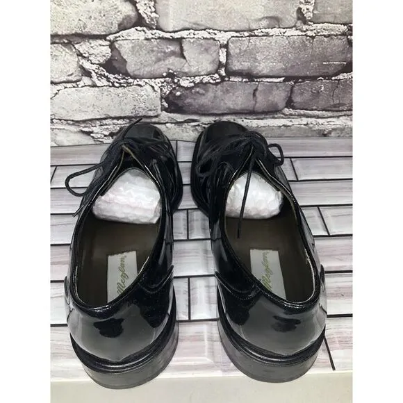 Mezlan Opera Black Patent Exquisite Upscale Designer Tuxedo Oxfords Shoes Men 11
