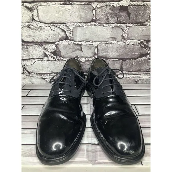 Mezlan Opera Black Patent Exquisite Upscale Designer Tuxedo Oxfords Shoes Men 11