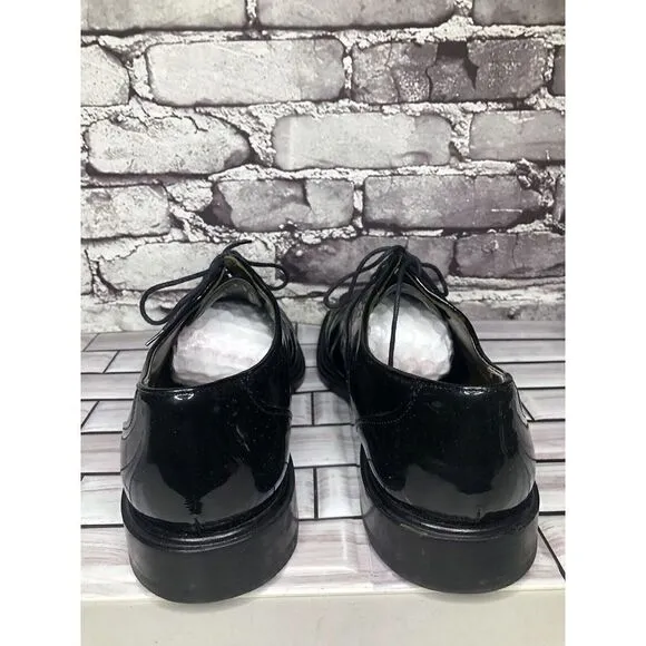 Mezlan Opera Black Patent Exquisite Upscale Designer Tuxedo Oxfords Shoes Men 11